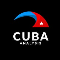 graphic of Cuban flag shaped like the island of Cuba with text: CUBA Analysis
