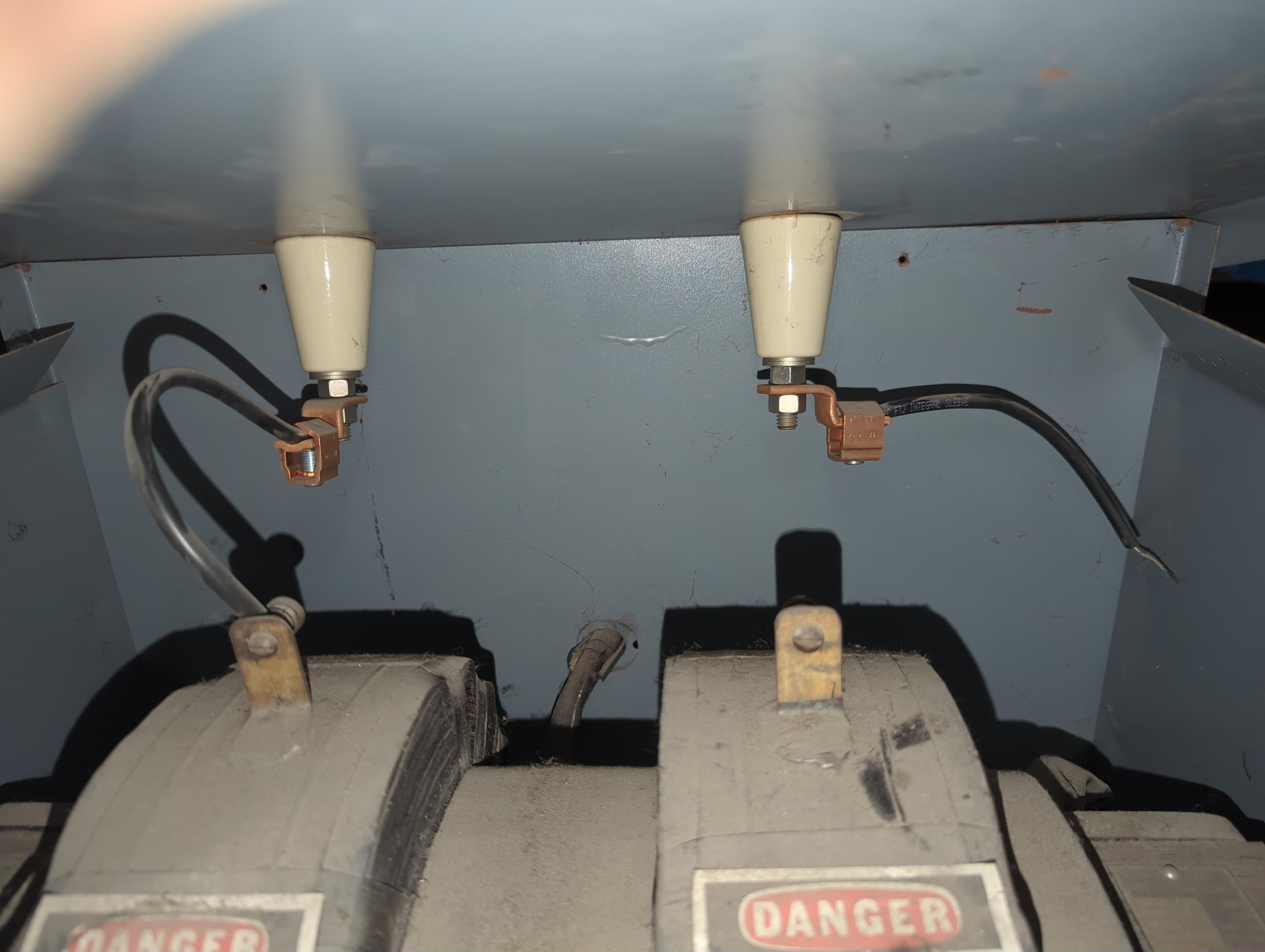 visibly disconnected wire- the smoking gun as to why the arc would not strike