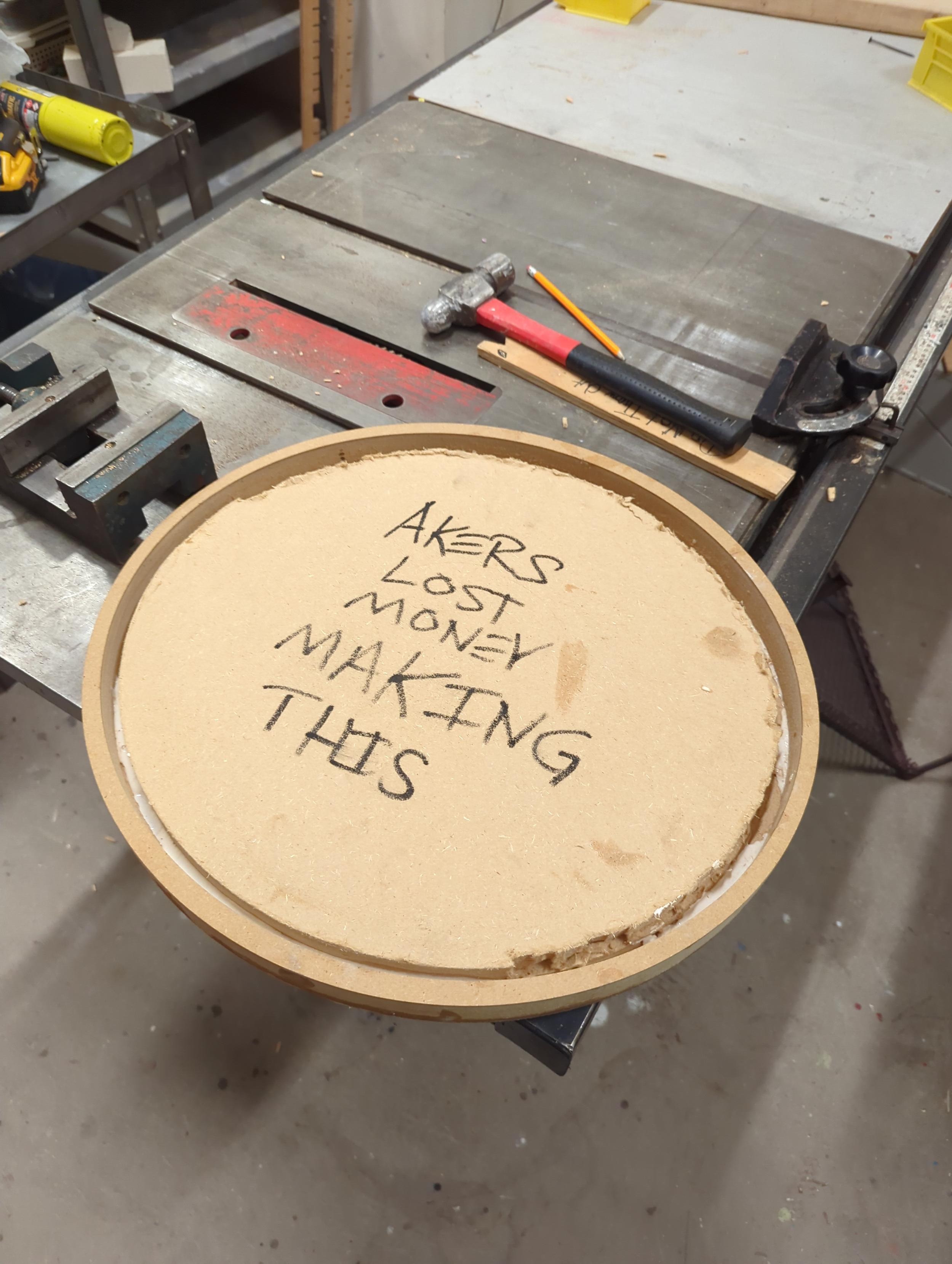 Lid, chiseled out and with wood glue on table saw. I signed it- the cost of the glass an all is expensive